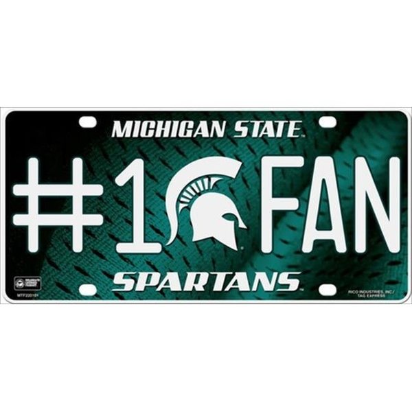 Rico Rico LP-5547 Michigan State Fan Deluxe Metal Novelty License Plate LP-5547